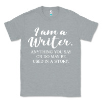 Heather Grey i am a writer Classic Tee - linhVisuals