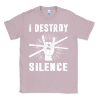Lilac i destroy silence drum set drummer gift Classic Tee - linhVisuals