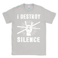 Moon Dust i destroy silence drum set drummer gift Classic Tee - linhVisuals