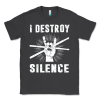 Smoke i destroy silence drum set drummer gift Classic Tee - linhVisuals
