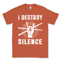 Copper i destroy silence drum set drummer gift Classic Tee - linhVisuals
