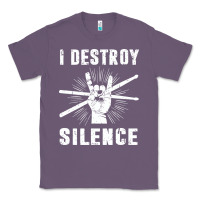 Lavender i destroy silence drum set drummer gift Classic Tee - linhVisuals