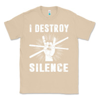 Mushroom i destroy silence drum set drummer gift Classic Tee - linhVisuals