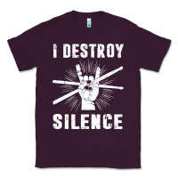 Plum i destroy silence drum set drummer gift Classic Tee - linhVisuals