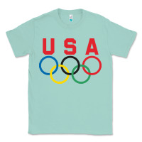 Seafoam OLYMPIC RINGS Classic Tee - linhVisuals