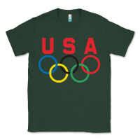 Sports Green OLYMPIC RINGS Classic Tee - linhVisuals
