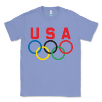 Colony Blue OLYMPIC RINGS Classic Tee - linhVisuals