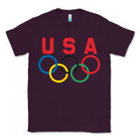 Plum OLYMPIC RINGS Classic Tee - linhVisuals