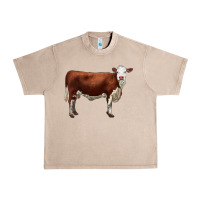 French Oak hereford cow Urban Heavy Tee - LillyAllenDesigns