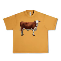 Peanut Butter hereford cow Urban Heavy Tee - LillyAllenDesigns