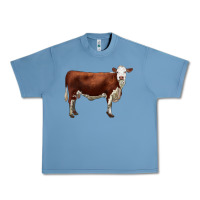 Pebble Blue hereford cow Urban Heavy Tee - LillyAllenDesigns