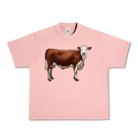 Salmon hereford cow Urban Heavy Tee - LillyAllenDesigns