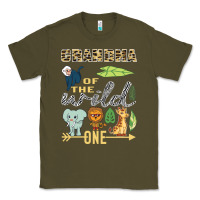 Army Green grandma of the wild one zoo mother birthday safari jungle long sleeve Classic Tee - linhVisuals