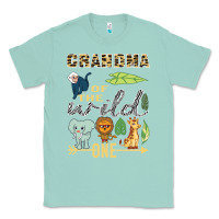 Seafoam grandma of the wild one zoo mother birthday safari jungle long sleeve Classic Tee - linhVisuals