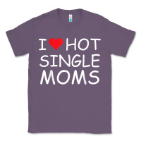 Lavender i love hot single moms tee red heart hot mother milf mommy t shirt Classic Tee - linhVisuals