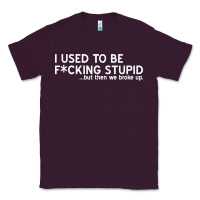 Plum i used to be f cking stupid Classic Tee - linhVisuals
