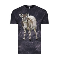 Cloud Black reindeer fawn deer Vintage Tee - LillyAllenDesigns