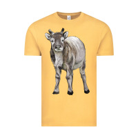 Vintage Mustard reindeer fawn deer Vintage Tee - LillyAllenDesigns