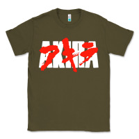 Army Green black akira Classic Tee - linhVisuals