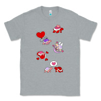 Heather Grey valentines day turtles Classic Tee - linhVisuals