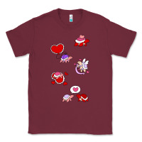 Burgundy valentines day turtles Classic Tee - linhVisuals