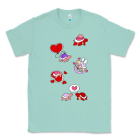 Seafoam valentines day turtles Classic Tee - linhVisuals