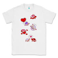 White valentines day turtles Classic Tee - linhVisuals