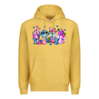 Antique Gold stitch coffee cups Premium Hoodie - AdoDesignShop