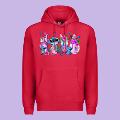 Stitch Coffee Cups Premium Hoodie Designed By Adodesignshop