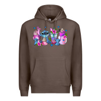 Coffee stitch coffee cups Premium Hoodie - AdoDesignShop