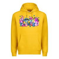 Lemon stitch coffee cups Premium Hoodie - AdoDesignShop