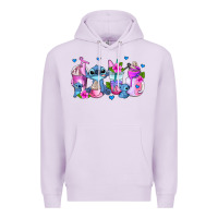Lilac stitch coffee cups Premium Hoodie - AdoDesignShop