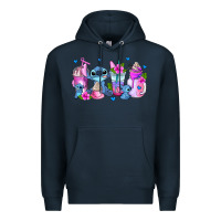 Navy stitch coffee cups Premium Hoodie - AdoDesignShop