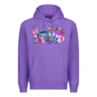 Purple stitch coffee cups Premium Hoodie - AdoDesignShop