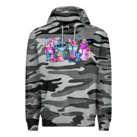 Slate Camo stitch coffee cups Premium Hoodie - AdoDesignShop