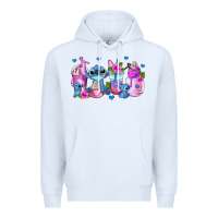 White stitch coffee cups Premium Hoodie - AdoDesignShop