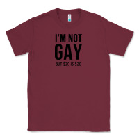 Burgundy i'm not gay but $20 is $20 (white) Classic Tee - linhVisuals