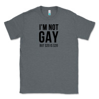 Charcoal Heather i'm not gay but $20 is $20 (white) Classic Tee - linhVisuals