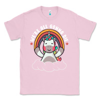 Bubblegum Pink we're all gonna die funny cute unicorn Classic Tee - linhVisuals