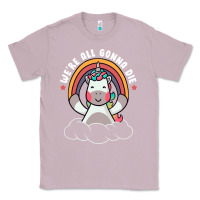 Lilac we're all gonna die funny cute unicorn Classic Tee - linhVisuals