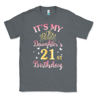 Charcoal Heather it's my daughter's 21st birthday happy to her mommy daddy t shirt Classic Tee - linhVisuals