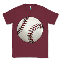 Burgundy baseball ball Classic Tee - FaDigitalArtStudio