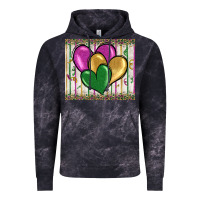 Cloud Black mardi gras heart Vintage Hoodie - BarkalooDesign