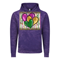 Cloud Purple mardi gras heart Vintage Hoodie - BarkalooDesign