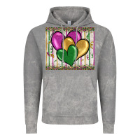 Mardi Gras Heart Vintage Hoodie | Teevron
