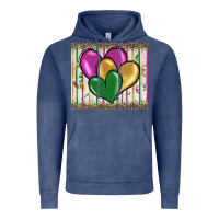 Vintage Denim mardi gras heart Vintage Hoodie - BarkalooDesign