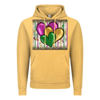 Vintage Mustard mardi gras heart Vintage Hoodie - BarkalooDesign