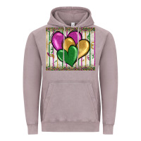 Vintage Zinc mardi gras heart Vintage Hoodie - BarkalooDesign