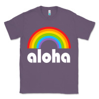 Lavender Aloha Rainbow Hawaii 808 Island Hawaiian Classic Tee - linhVisuals