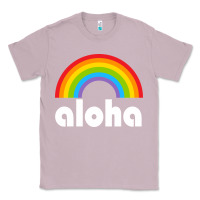 Lilac Aloha Rainbow Hawaii 808 Island Hawaiian Classic Tee - linhVisuals